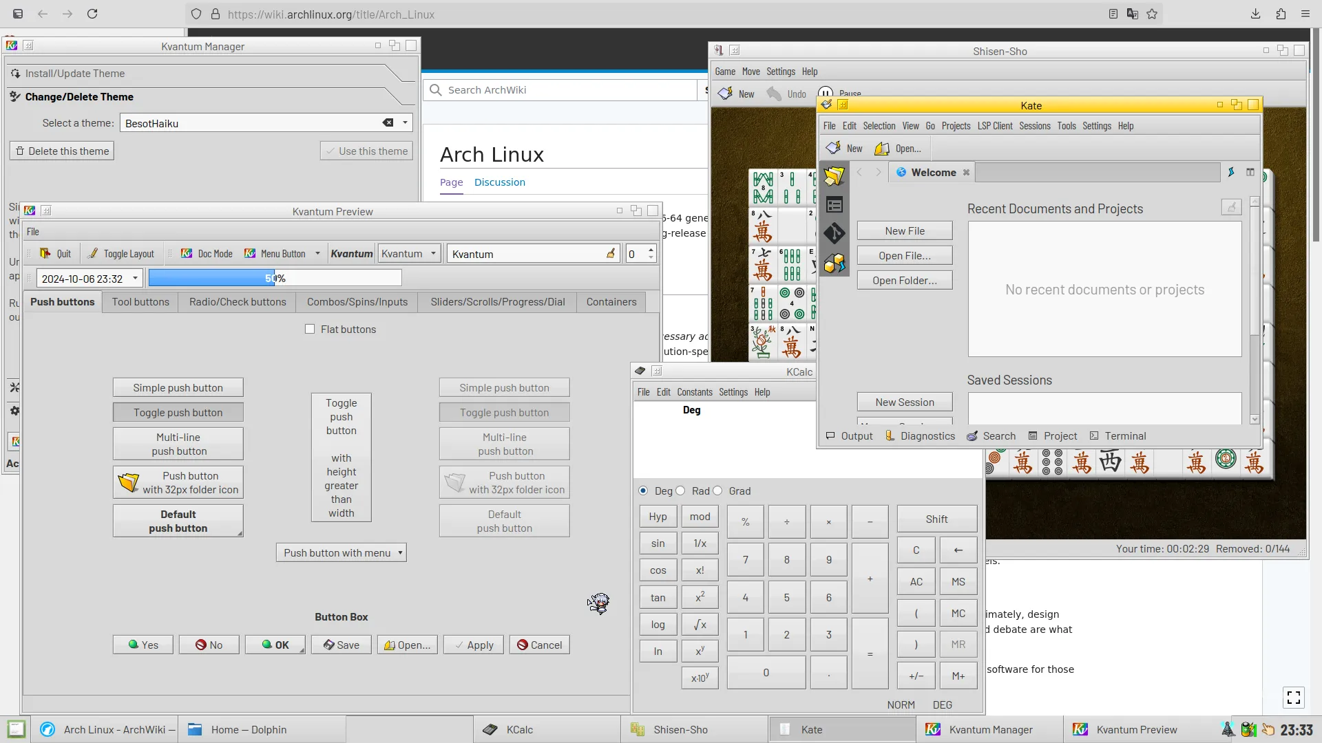 Screencap of various windows, it looks BeOs-like