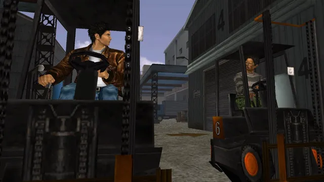 Ryo Hazuki driving a forklift