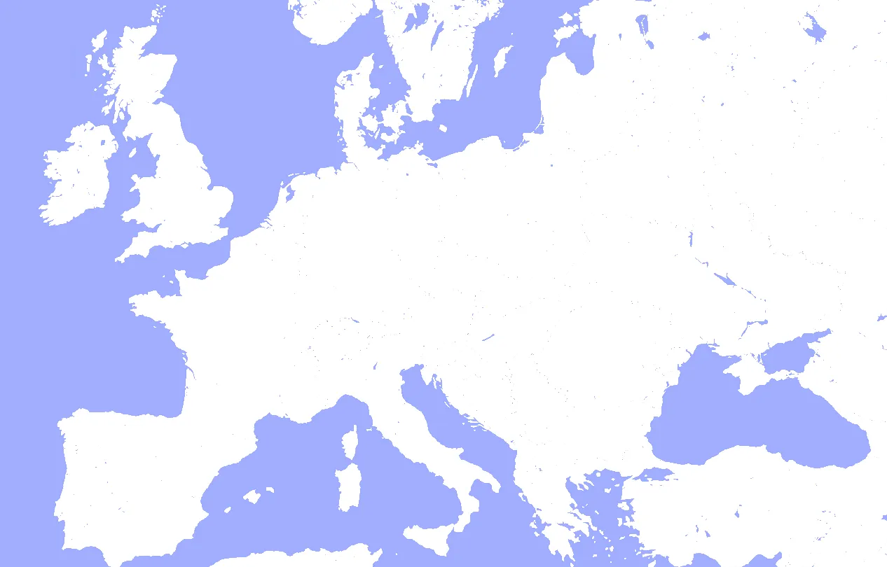 A blank map of Europe