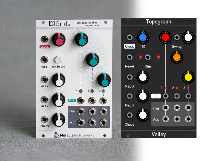 Mutable Instruments' Grids compared to Valley’s version of it